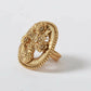 Mominos Fashion Joharkamal Gold-Polished Stone Studded Adjustable Finger Ring - Design 15 | Swadesiicart