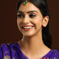Ruby Raang Green Tear Drop Green Meenakari Maang Tikka | Swadesiicart