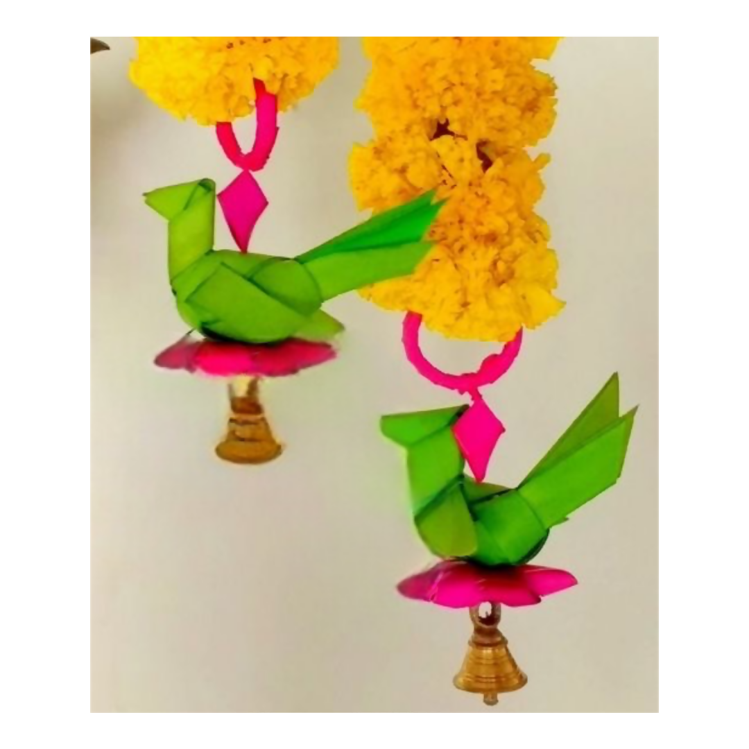 Shuddh Natural Hand Made Palm Leaf Parrot Hanging | Swadesiicart