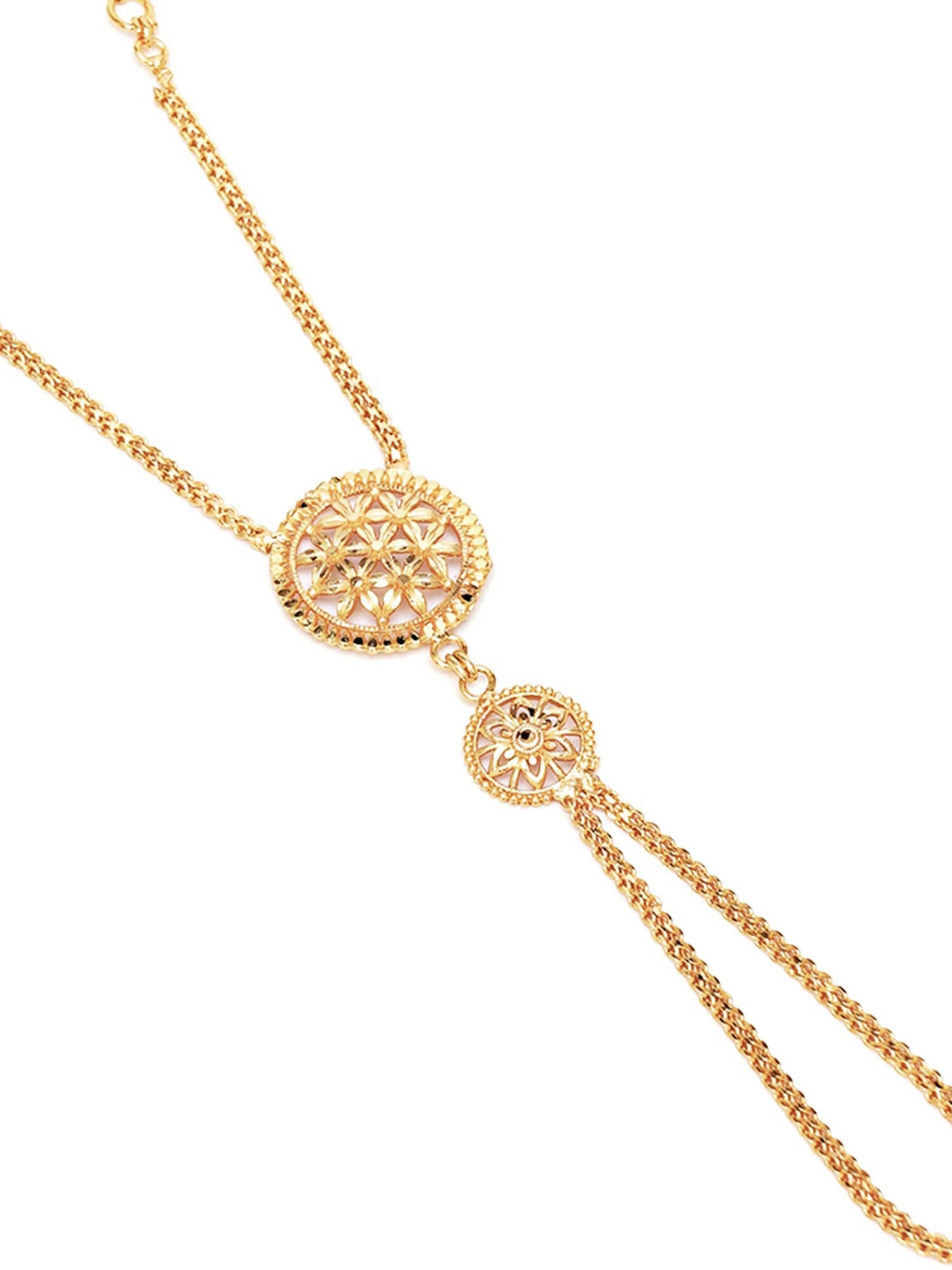 Golden Haathphool (Gold) - Ruby Raang | Swadesiicart