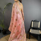 Joban Fashion Baby Pink Handloom Banarasi Organza Silk Khatali Butta Work Saree | Swadesiicart