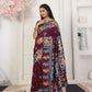 Shree Shyam Fashion Silk Blend Wine Saree