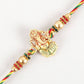 Authentic Design Ganesha Rakhi & Kaju Katli Box | Swadesiicart