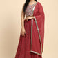 Red Georgette Embroidered Lehenga choli with Dupatta - Dhara | Swadesiicart