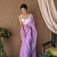 Vamsee Shirovastra Purple Organza Saree - Swadesiicart
