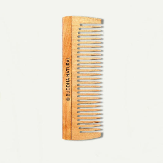 Buddha Natural Baby Wide Tooth Comb - Kacchi Neem Wood Comb - Buddha Naturals