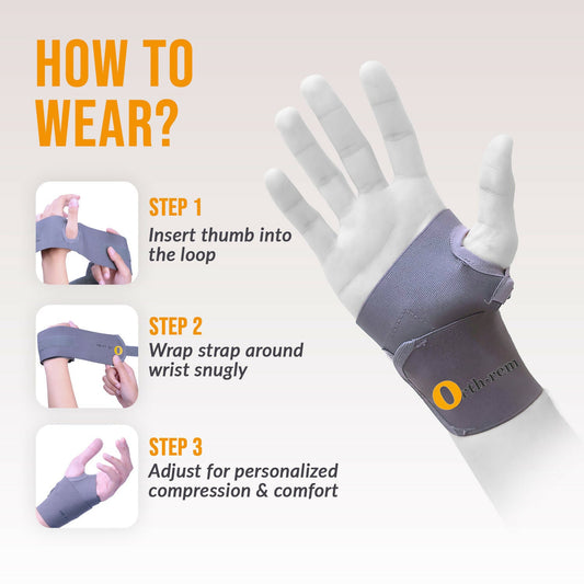 Orth-rem Wrist Support Brace with Thumb Loop Strap | Swadesiicart