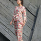 Women's Partywear Designer White & Multi Muslin co-ord set - Stylishta - Swadesiicart