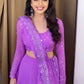 Jyoti Fashion Beautiful Lavender Sequence with Thread Embroidery work Faux Georgette Lehenga Choli with Dupatta | Swadesiicart