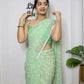 Vamsee Patangiyu Green Georgette Saree - Swadesiicart