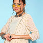 Ahalyaa Off-White Solid Fluid Tie-Up Top | Swadesiicart