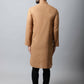 Even Apparels Brown Color Pure Cotton Men's Kurta With Band Collar (CHK1200) | Swadesiicart