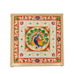 Golden Peacock Gold-Toned & Red Handcrafted Minakari Peacock Design Wooden Chowki | Swadesiicart