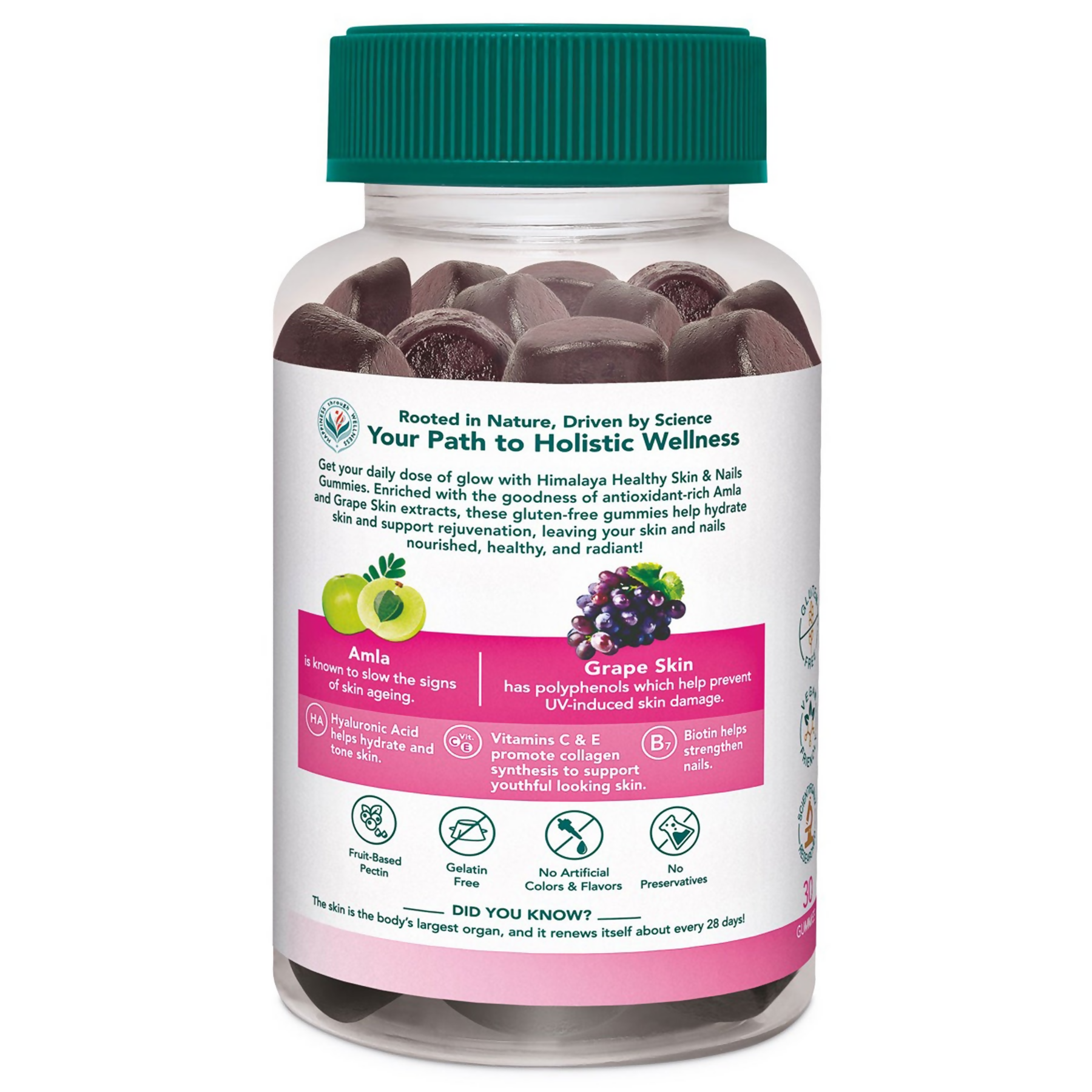 Himalaya Herbals Healthy Skin & Nail Gummies - Swadesiicart