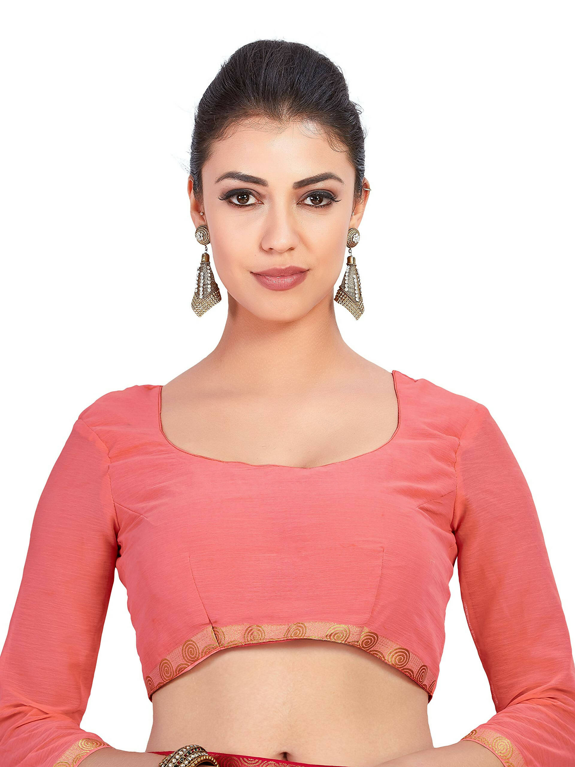 Mimosa Women's Pink Banarasi Chiffon Silk Saree | Swadesiicart