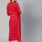 Anubhutee Women's Viscose Rayon A-Line Knee-Length Red Dresses | Swadesiicart