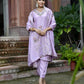 Vaasva Women's Tissue Silk Emboidered Suit Set With Solid Pant & Solid Embroidered Dupatta | Swadesiicart