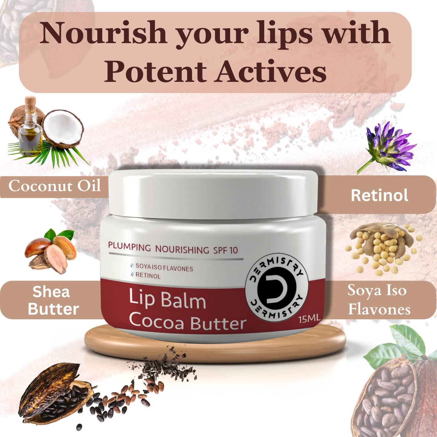 Dermistry Nourishing Cocoa Butter Lip Balm & Coffee Lip Scrub - Swadesiicart