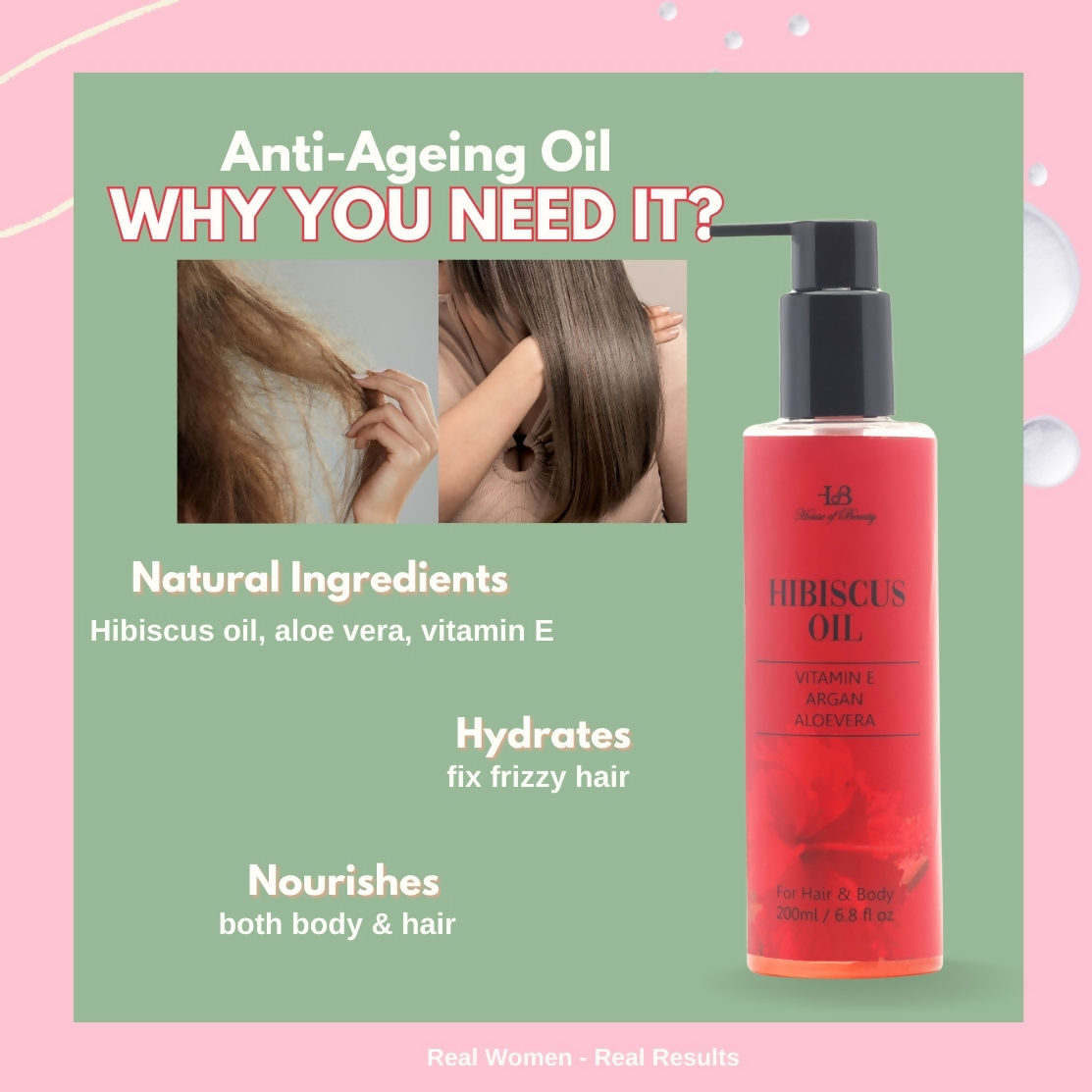 House of Beauty Hibiscus Oil - Swadesiicart