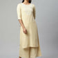 Ahalyaa Womens Chiku Pure Cotton Printed Kurta Palazzo Set | Swadesiicart