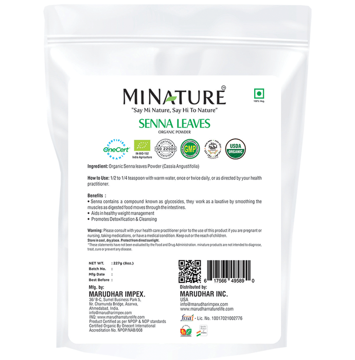 Minature Senna Leaves Organic Powder | Swadesiicart
