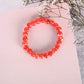 NVR Men & Women Red Marbel Crystal Elasticated Bracelet - Swadesiicart