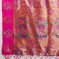 Vishnu Weaves Women's Pink Banarasi Silk Zari Woven Saree with Blouse - Swadesiicart
