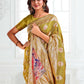 Shree Shyam Fashion Linen Cotton Mhendi Green Saree