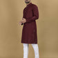Anaita Maroon Embroidered Rayon Straight Kurta