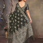Joban Fashion Dark Green Woven Jacquard Banarasi Silk Sarees | Swadesiicart