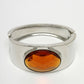 NVR Women Silver-Toned Topaz Rhodium-Plated Kada Bracelet - Swadesiicart