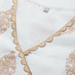Ahalyaa Women White & Golden Ethnic Printed Tunic | Swadesiicart