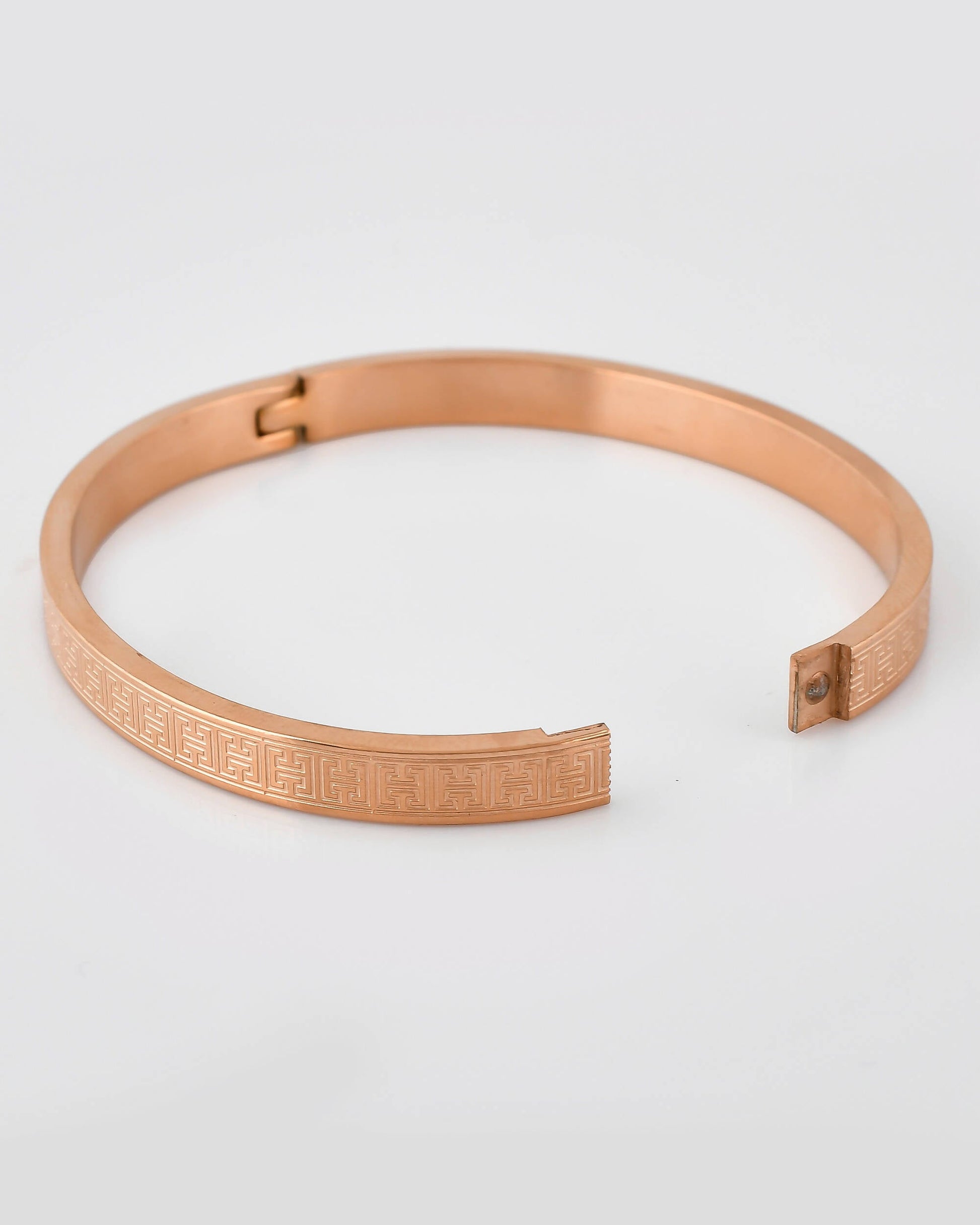 VOJ Stainless Steel Gold-Polished Bracelet - Swadesiicart