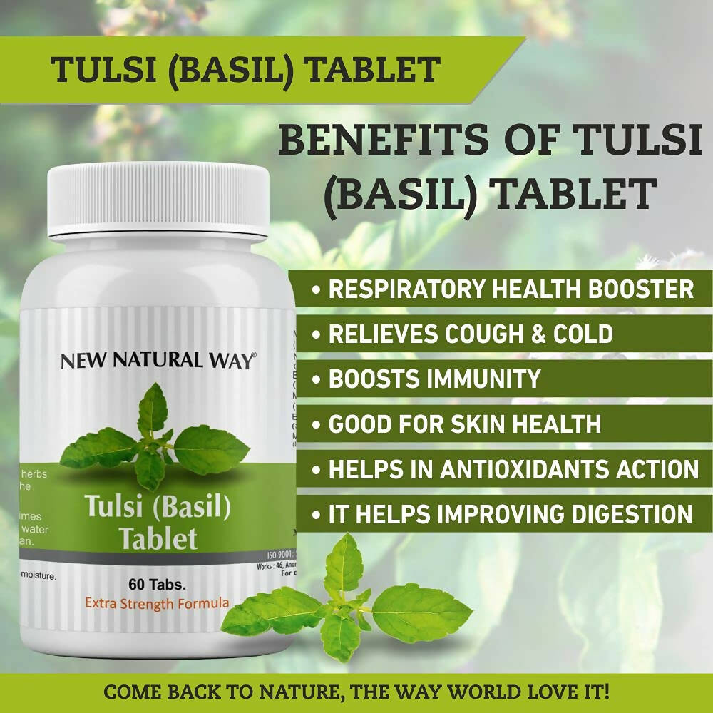 New Natural Way Tulsi (Basil) Tablets | Swadesiicart