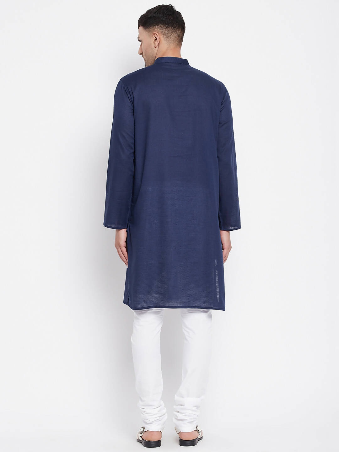 Even Apparels Blue Color Rayon Men's Kurta With Band Collar | Swadesiicart