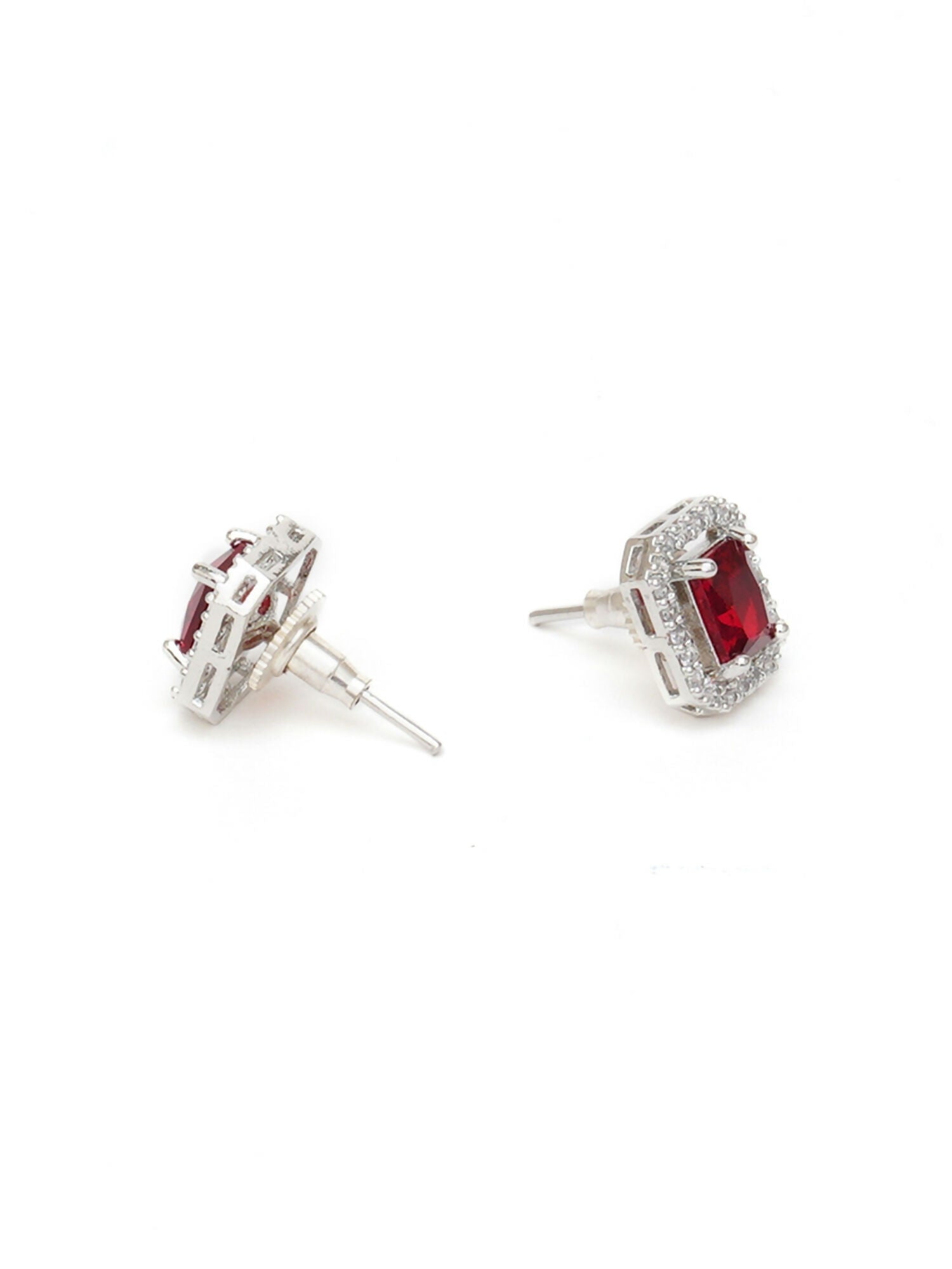 stone stud (Red) - Ruby Raang - Ruby Raang Studio
