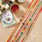 NVR Women & Men Set of 4 Multicolor Artificial stone and beads Rakhi With Roli Chawal | Swadesiicart