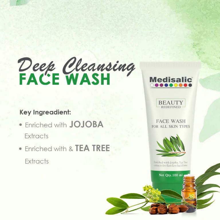 Torque's Medisalic Face Wash Enriched With Jojoba And Tea Tree Extracts For All Skin Types - Swadesiicart