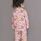 Breathables Kids Cotton Night Suit – Red & White Jungle Stripe Shirt & Pyjama Co-Ord Set For Boys & Girls