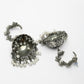 NVR Women's Silver Plated Pearl Beaded Oxidised Contemporary Jhumka Earrings | Swadesiicart