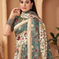 Aayaa Designer Winter Collection Printed Saree With Shawl - Multi Color