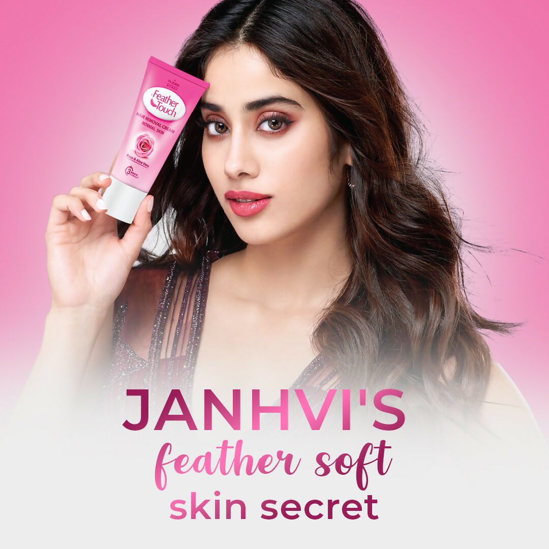 VI-JOHN Feather Touch Rose & Aloevera Hair Removal Cream for Women for Normal Skin, Suitable for Legs, Underarms, Bikini Line, Arms | Swadesiicart