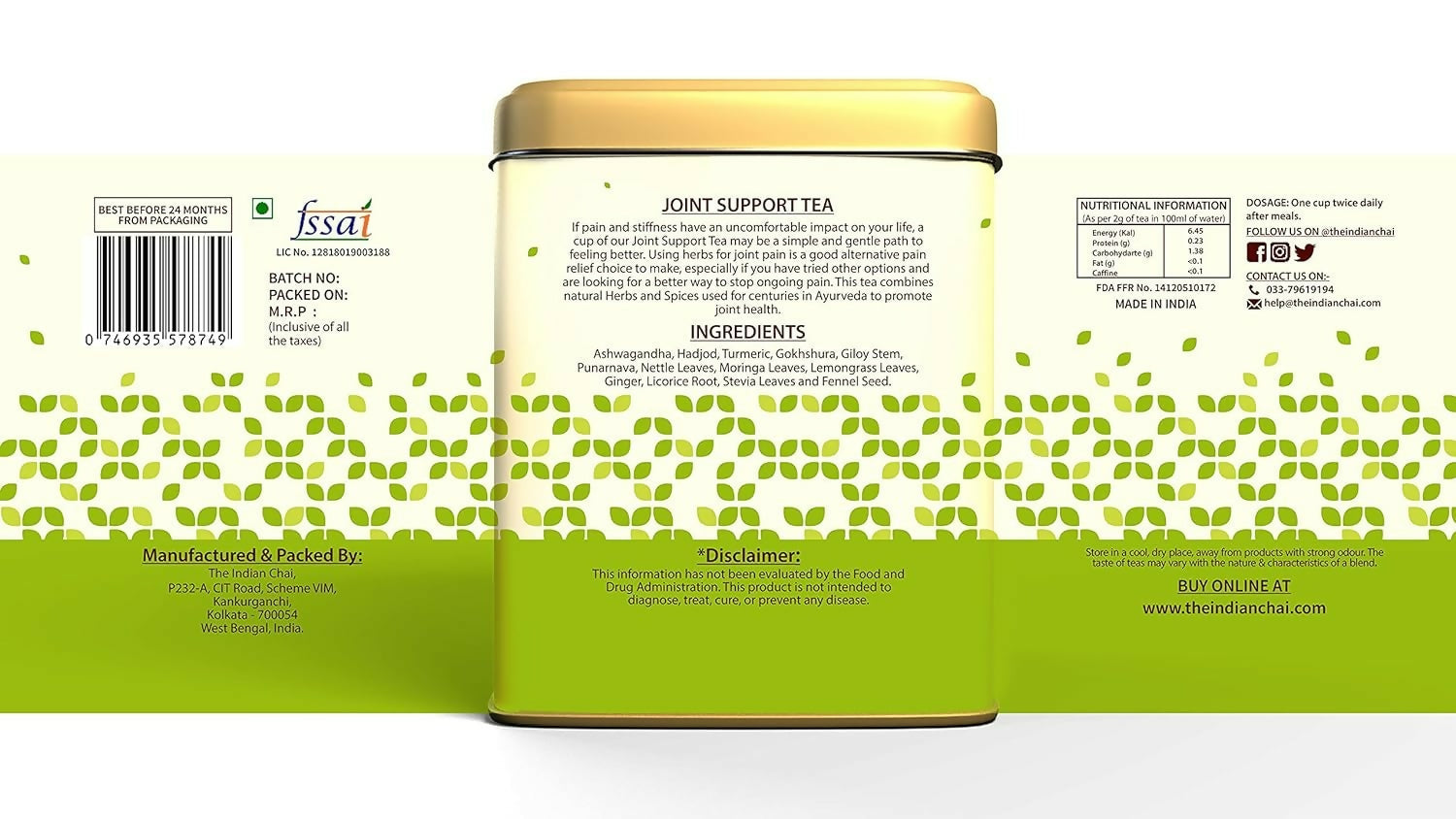 The Indian Chai - Joint Support Tea | Swadesiicart