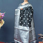 Jyoti Fashion Women's Black Soft Banarasi Silk Zari Woven Saree with Blouse | Swadesiicart