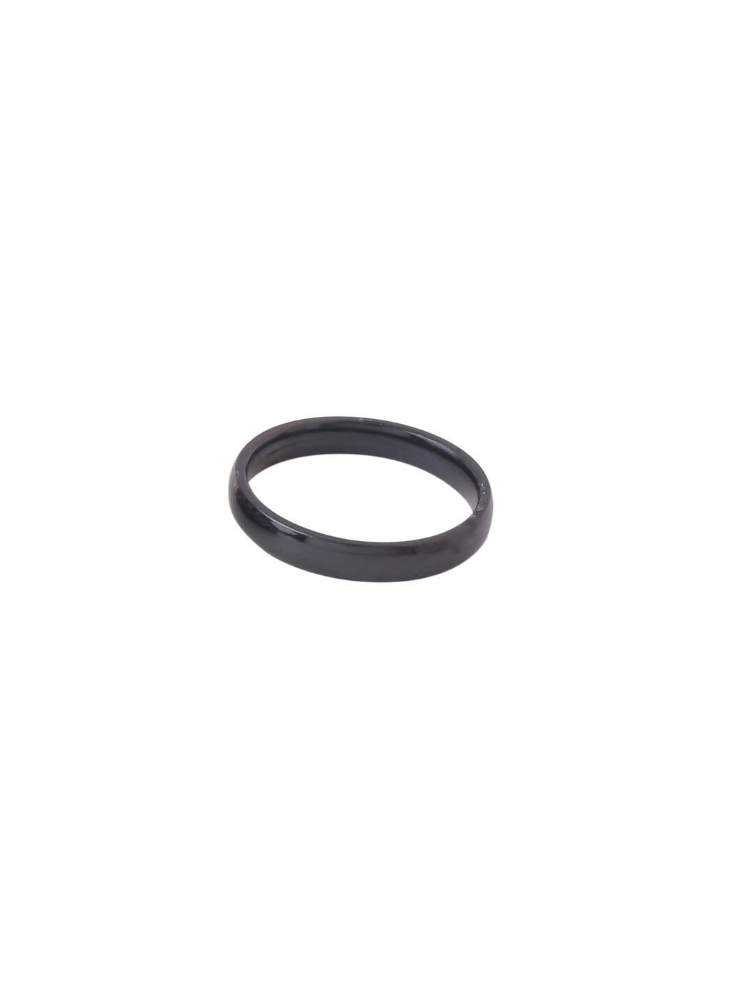 NVR Men's Black Stainless Steel Finger Ring - Swadesiicart
