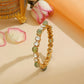 Ruby Raang 22k Gold Polished Kundan Bangle | Swadesiicart