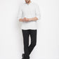 Even Apparels Cream Acrylic Short Men's Kurta With Band Collar | Swadesiicart