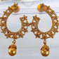 White AD Designer Earrings - Mokshi Collections