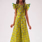 Lil Drama Raangoli Crop Top With Palazzo Co-Ordinate Set - Green - Swadesiicart