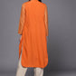 Ahalyaa Women Orange Ethnic Motifs Printed Crepe Cowl Kurta | Swadesiicart
